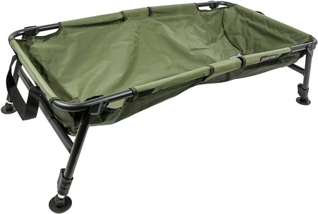 Pătuț de Primire pentru Crap Ultimate Adventure Quickfold Large 115 × 60 cm, Pliabil, Cadru Metalic, Saltea Căptușită