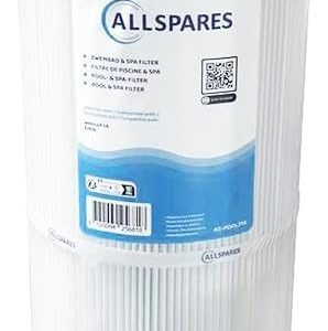 Cartuș filtrant pentru piscină și spa AllSpares AS-POOL210, compatibil Welttico C6, filtru din poliester