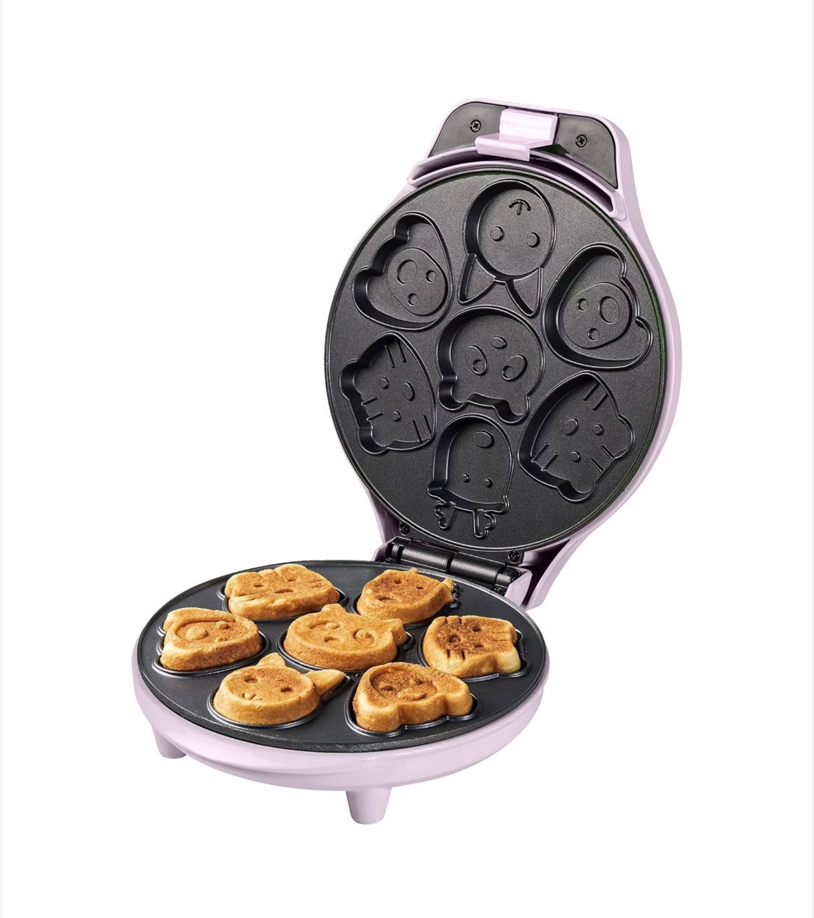 Mini Aparat pentru Prăjituri și Biscuiți cu Forme de Animale Bestron Sweet Dreams AAW700PBS, 700 W, Strat Antiaderent,Roz - imagine 5