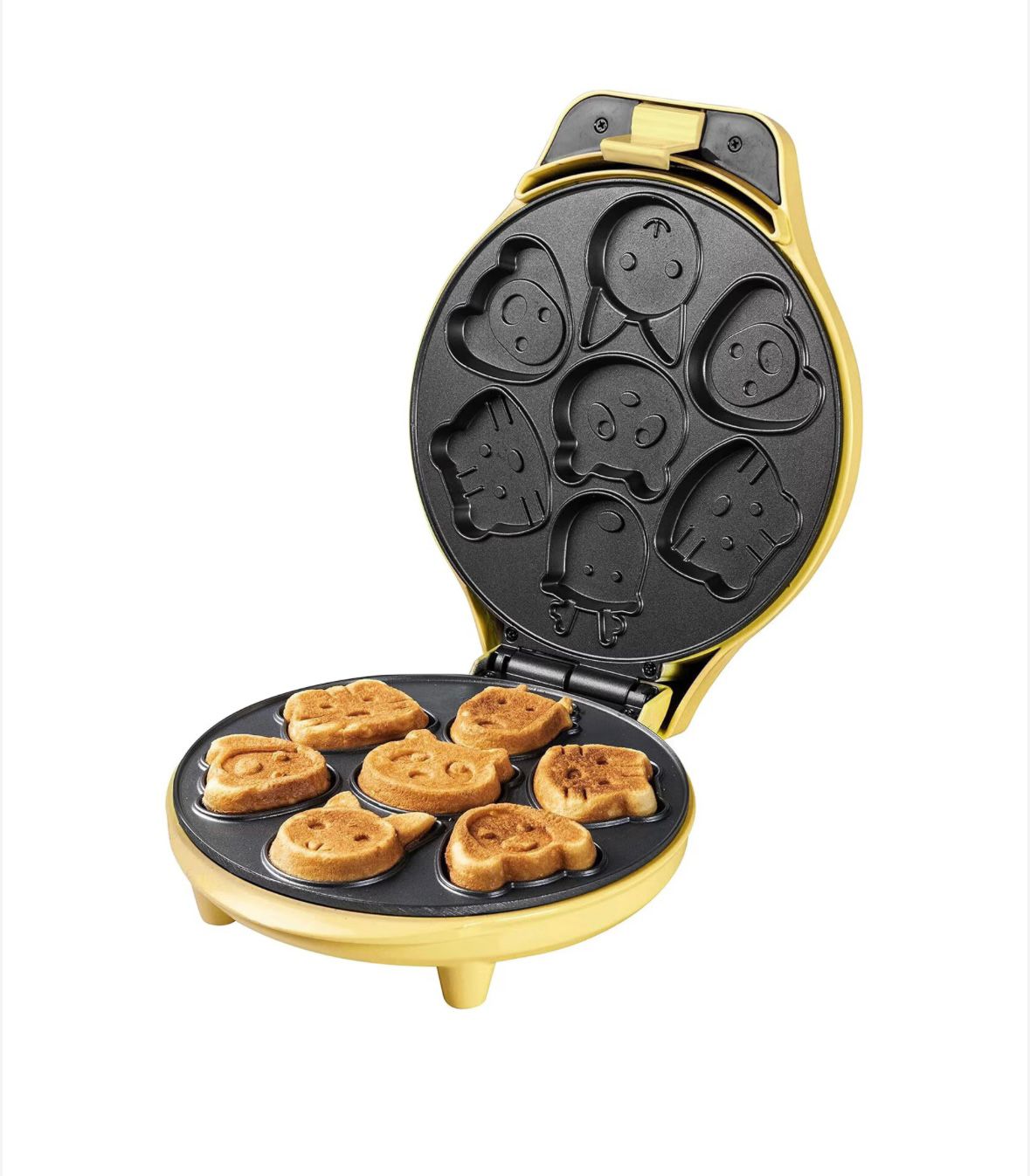 Mini aparat pentru prajituri si biscuiti cu forme de animale Bestron galben