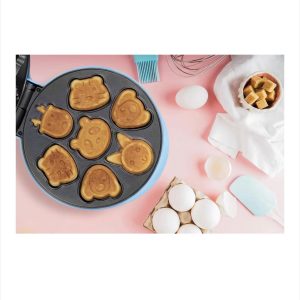 Mini aparat pentru prajituri si biscuiti cu forme de animale Bestron albastru