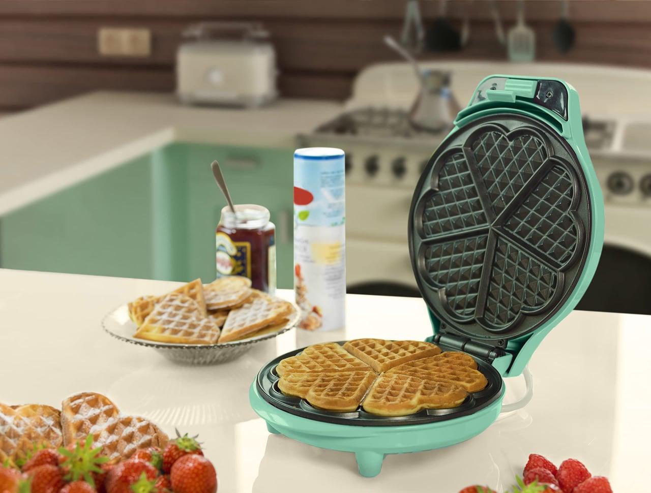 Aparat pentru Vafe în Formă de Inimă Bestron Sweet Dreams ASW217MBS, 700 W, Strat Antiaderent, Verde Mentă - imagine 3