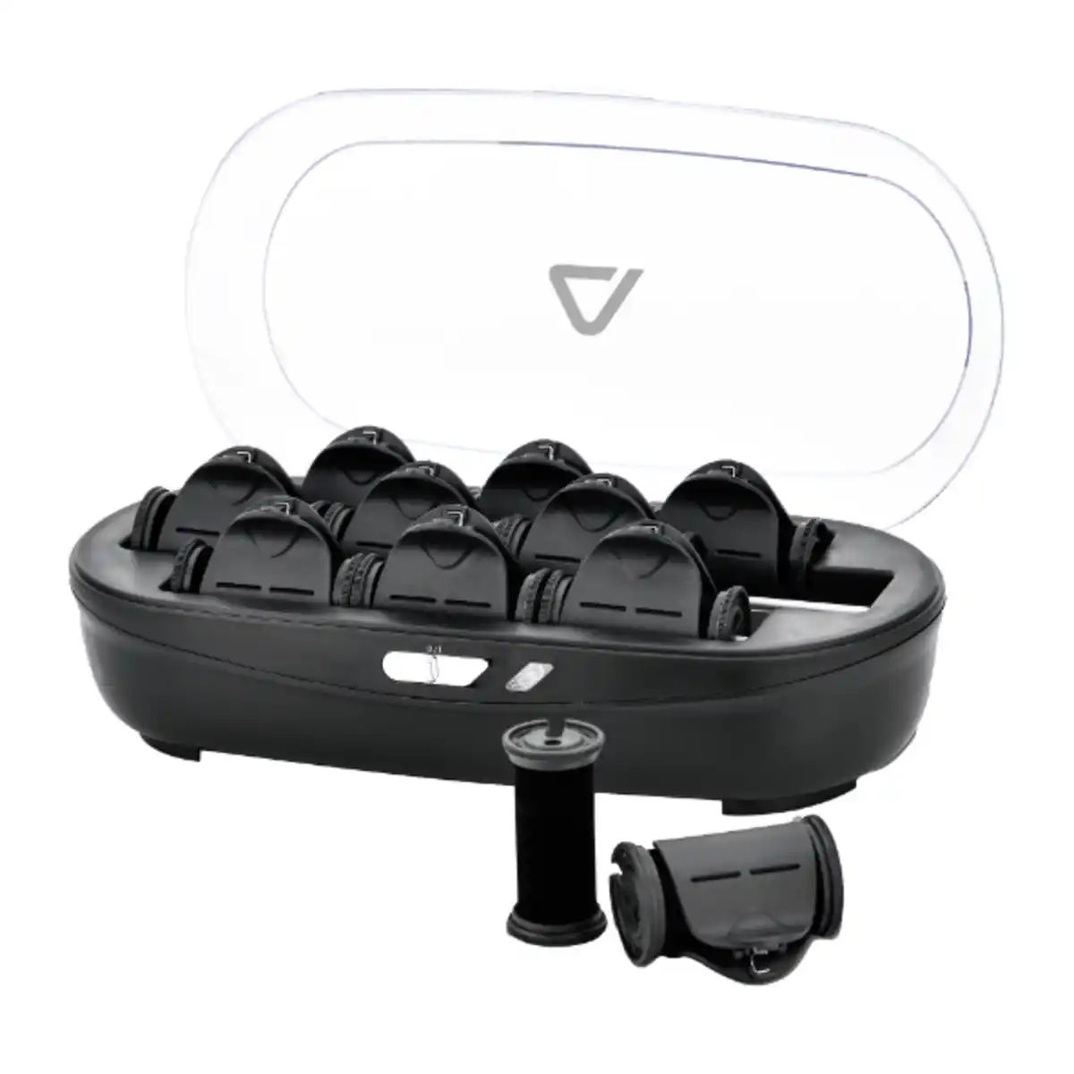 Set 10 roleuri termice pentru par Ambiano cu statie de incalzire rapida