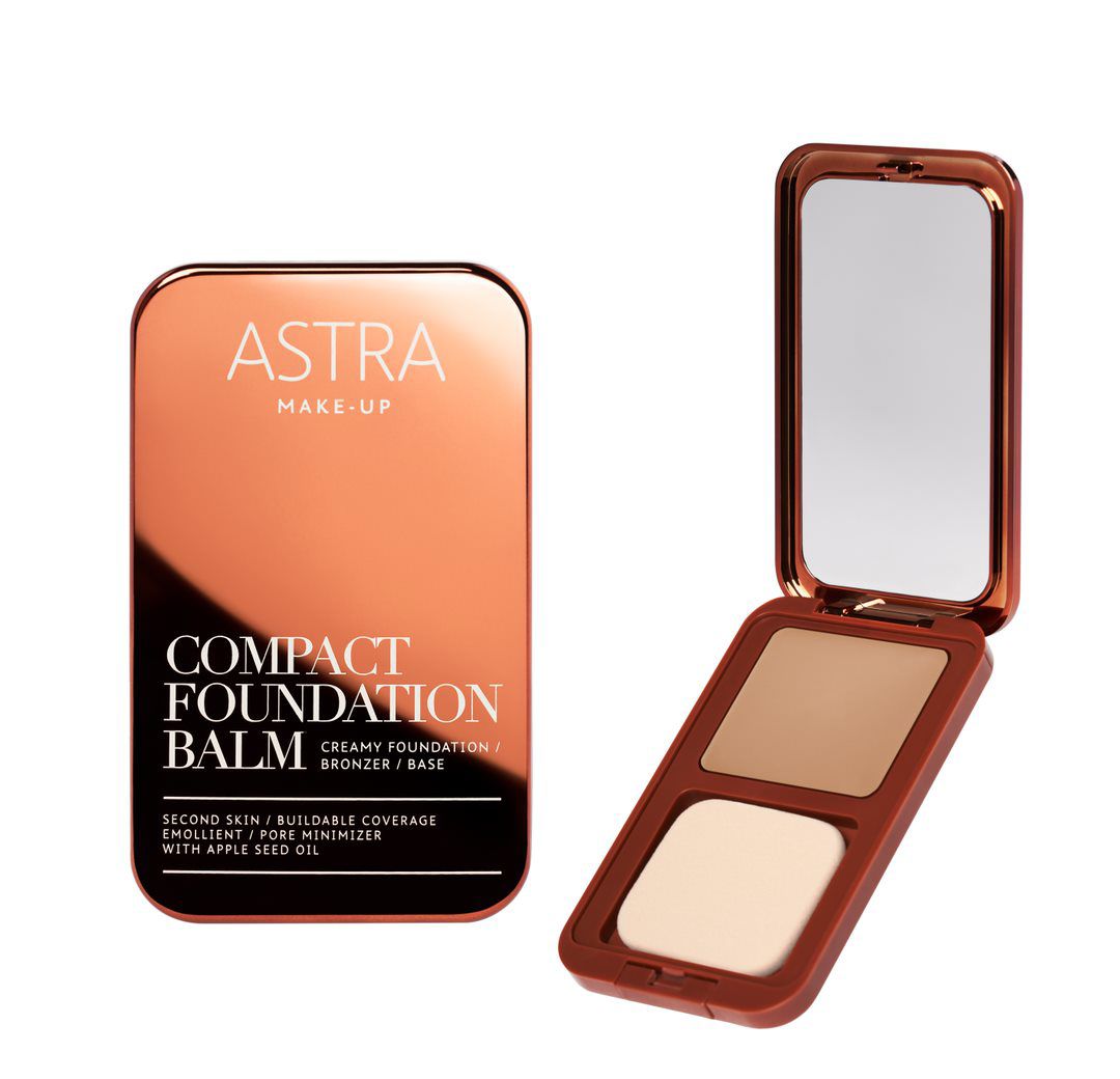 Fond de ten compact Astra Make-up Compact Foundation Balm Nr 05 cu acoperire construibila