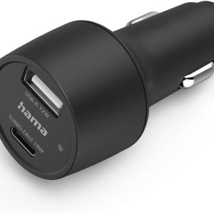 Incarcator auto Hama 30W cu incarcare rapida port USB-C si USB-A