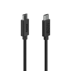 Cablu Hama USB-C USB-C negru de 1m pentru incarcare si transfer date