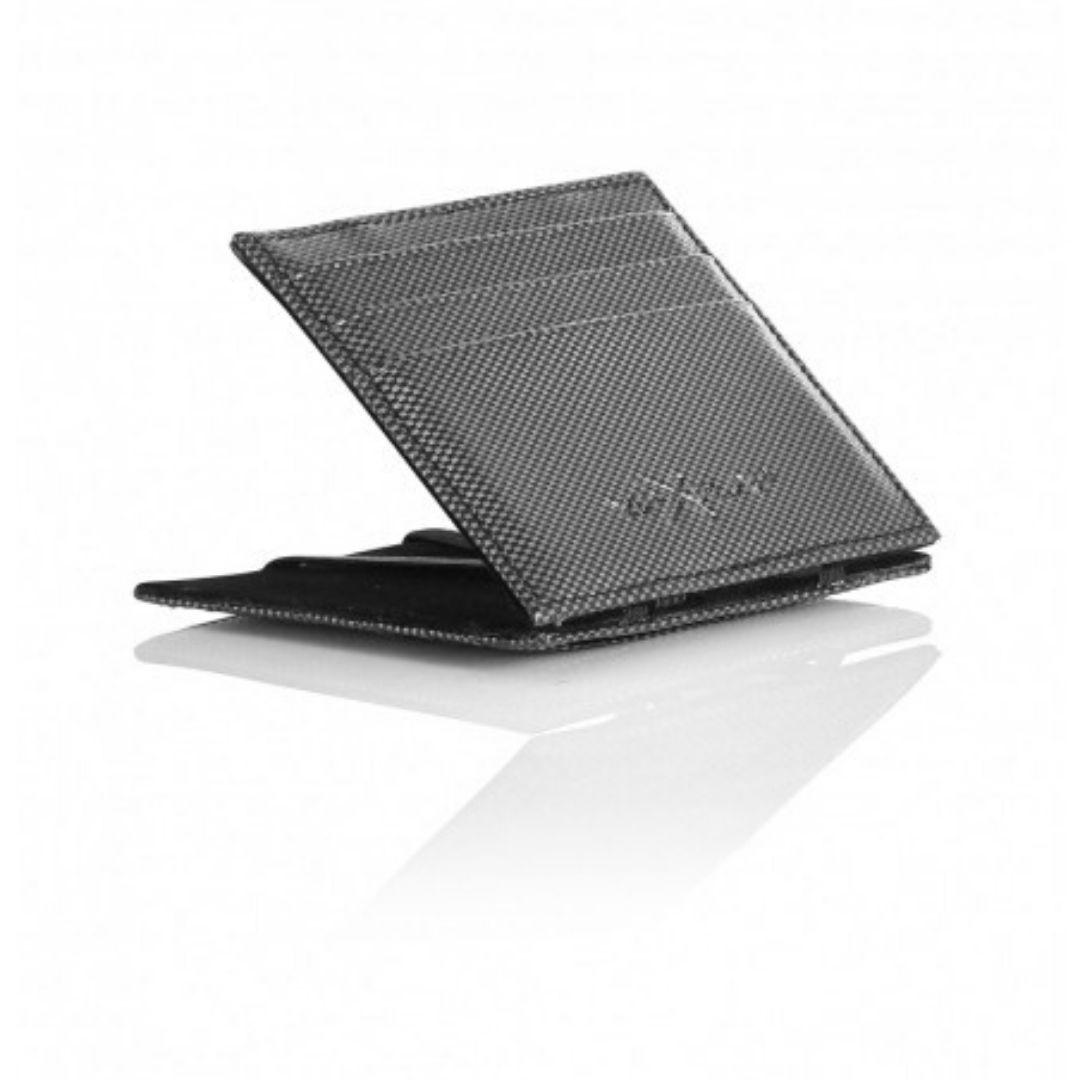 Portcard VIP FLAP Carbon, Portofel Slim pentru Carduri, Protecție RFID, Negru - imagine 2