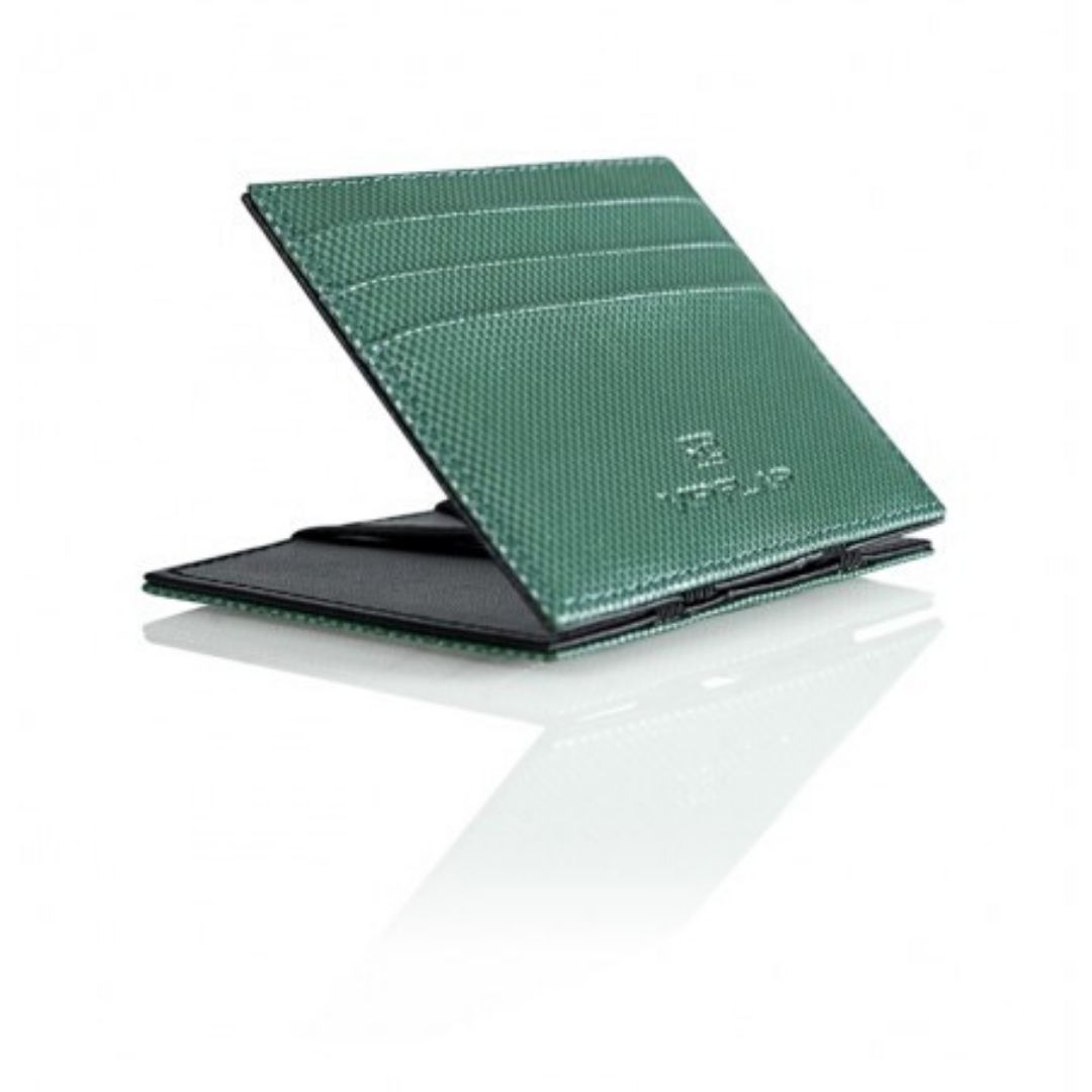 Portcard VIP FLAP Verde Smarald, Portofel Slim pentru Carduri, Protecție RFID - imagine 2