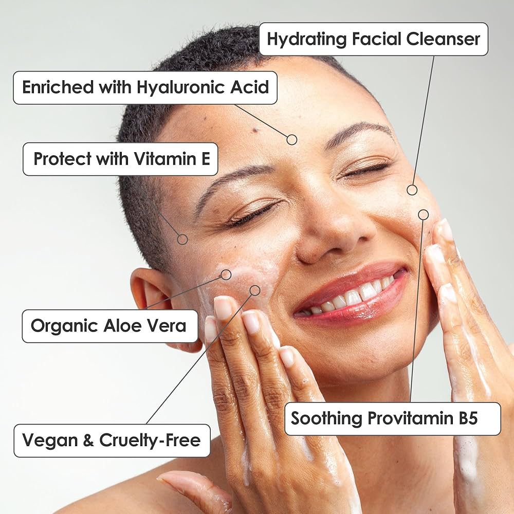 Gel de Curățare Hidratant pentru Față Oscar Charles – Cu Ceramide, Vitamine și Acid Hialuronic, 200 ml - imagine 3