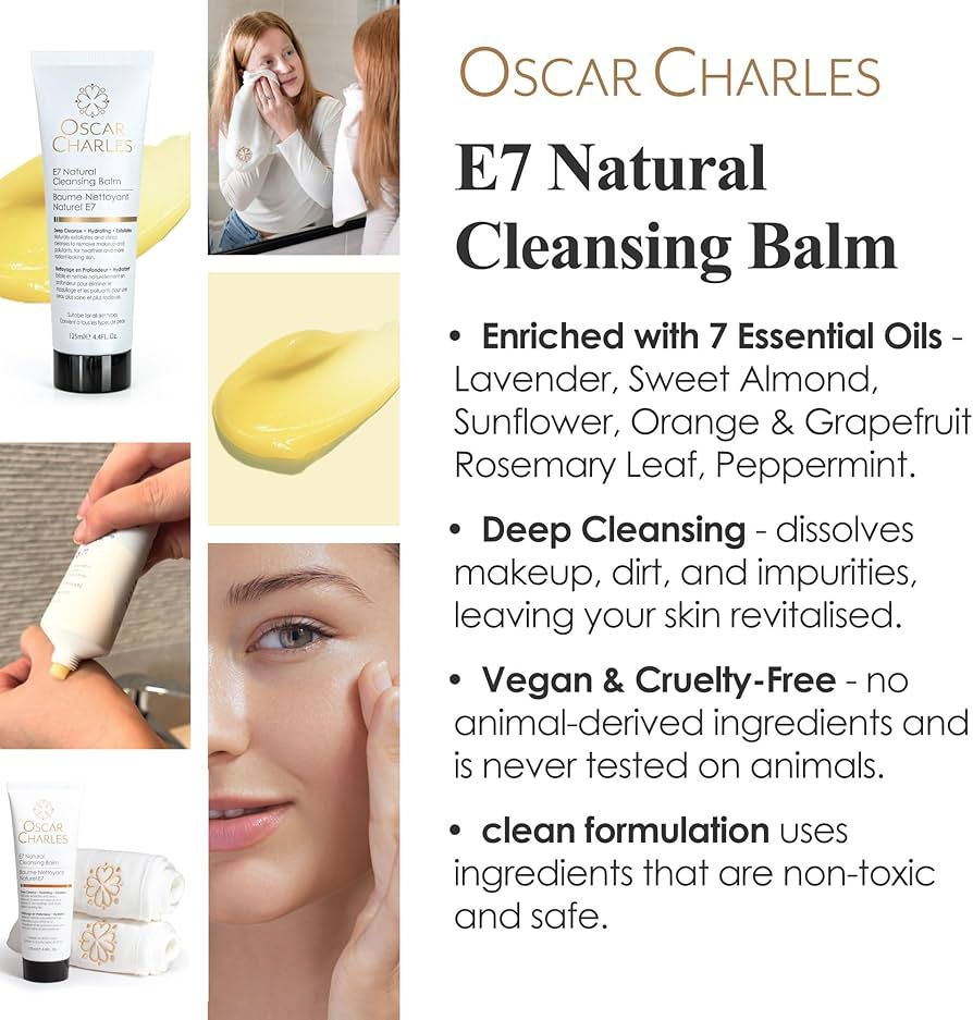 Balsam Natural de Curățare pentru Față Oscar Charles E7 – Curățare Profundă și Hidratare, 125 ml - imagine 3