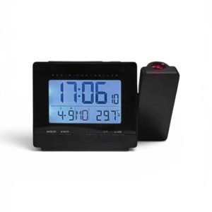 Ceas Deșteptător Digital Krontaler cu Proiector, Control Radio, Temperatură, 2 Alarme, USB, Negru
