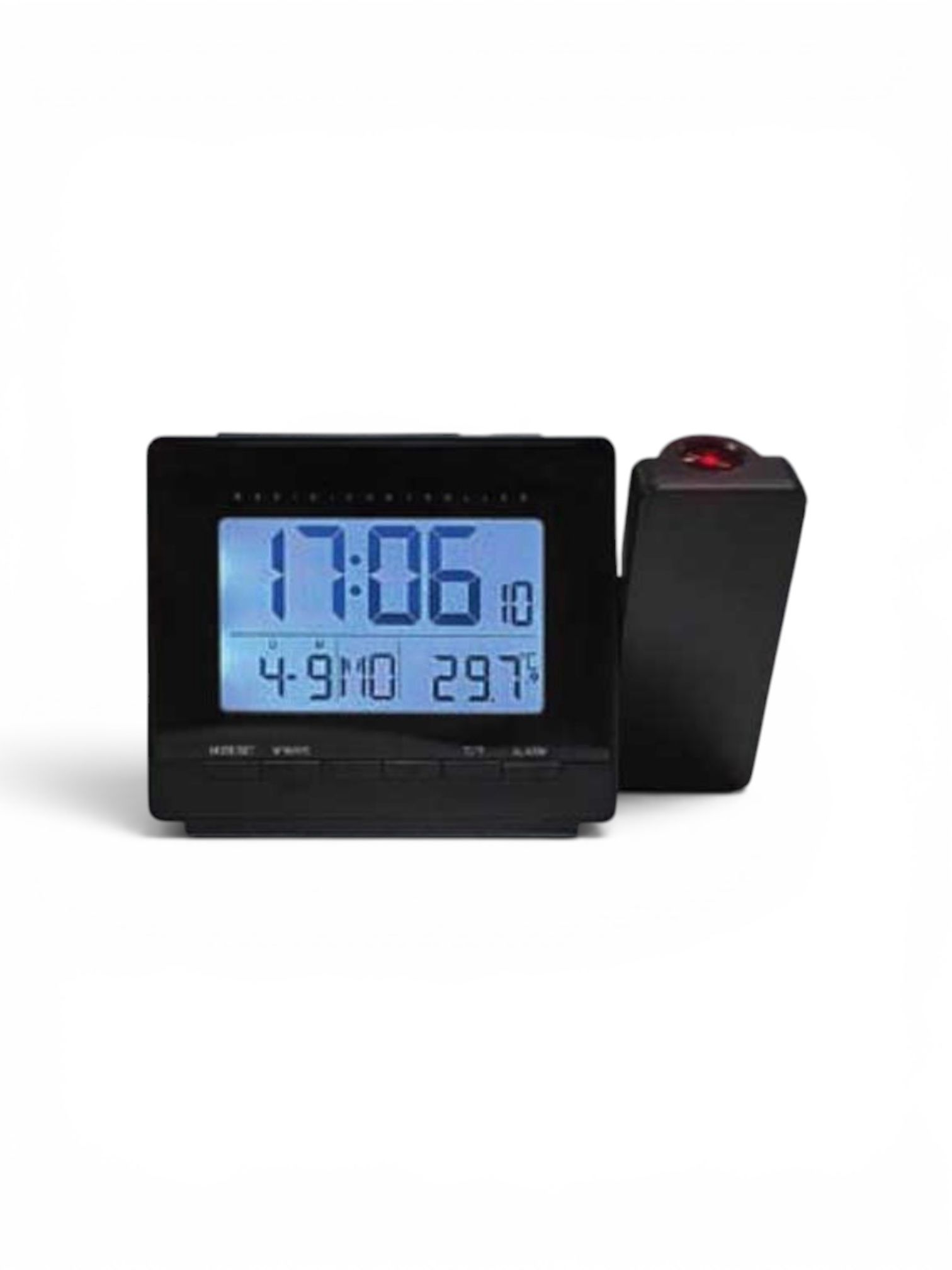 Ceas Deșteptător Digital Krontaler cu Proiector, Control Radio, Temperatură, 2 Alarme, USB, Negru
