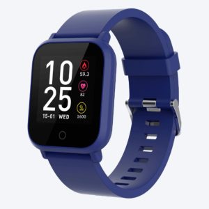 Smartwatch Crane Albastru cu Bluetooth, Monitorizare Ritm Cardiac, Somn, Pași, Notificări, 6 Moduri Sport, Rezistent la Apă