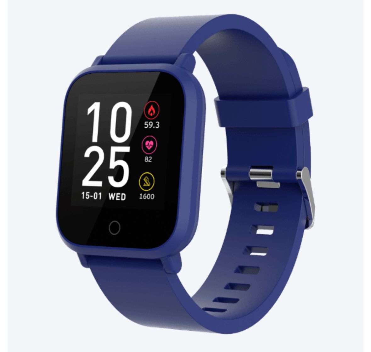 Smartwatch Crane Albastru cu Bluetooth, Monitorizare Ritm Cardiac, Somn, Pași, Notificări, 6 Moduri Sport, Rezistent la Apă