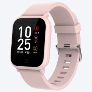 Smartwatch Crane Roz cu Bluetooth, Monitorizare Ritm Cardiac, Somn, Pași, Notificări, 6 Moduri Sport, Rezistent la Apă