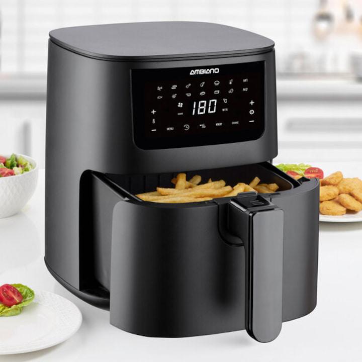 Friteuză cu aer cald Ambiano GT-AF-17, 3,5 L, 1400 W, Ecran tactil, 8 programe, Funcție de preîncălzire