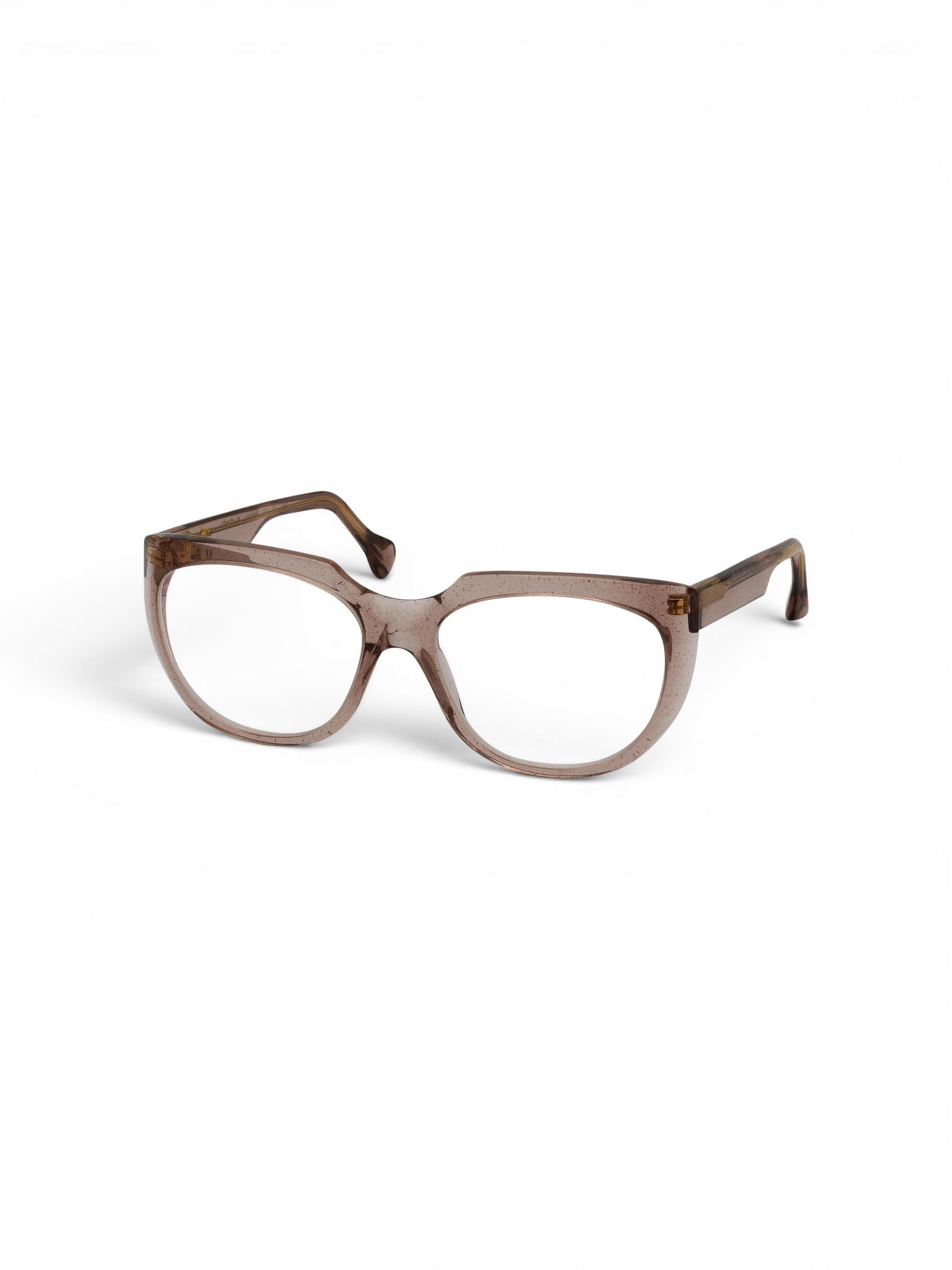 Ramă pentru ochelari Suzy Glam Checks in Copper – Damă, Cupru Maroniu Translucid, Material Plastic, Design Modern