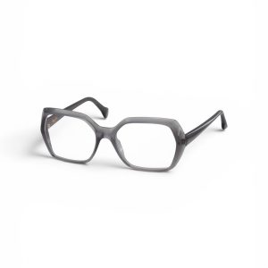 Ramă pentru ochelari Suzy Glam Drives 304 Cabrio Thunder MT – Damă, Gri Fumuriu Mat, Material Plastic, Design Geometric