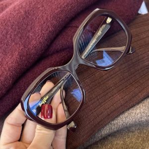 Ramă pentru ochelari Suzy Glam Is Solid Barolo MT – Damă, Vișiniu Mat, Material Plastic, Design Geometric
