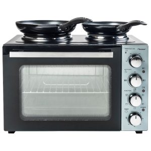 Mini bucătărie electrică Bestron Mini Kitchen AOV31 – Cuptor electric 31 L, Grill, 2 plite electrice, 3200 W