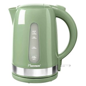 Fierbător electric Bestron AWK200SPNM – 1,7 L, 2200 W, Oprire automată, Verde, Colecția Spirits of Nature