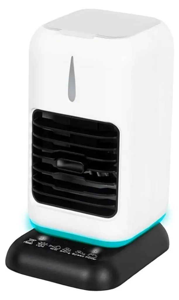 Răcitor de aer cu pulverizare Ambiano – 3 trepte de viteză, 7 culori LED, Temporizator, Umidificare - imagine 2