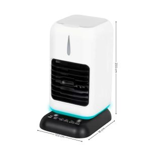 Răcitor de aer cu pulverizare Ambiano – 3 trepte de viteză, 7 culori LED, Temporizator, Umidificare