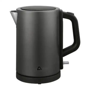 Fierbător electric din oțel inoxidabil Ambiano, 1,7 L, 2550–3000 W, bază rotativă 360°, oprire automată,Negru