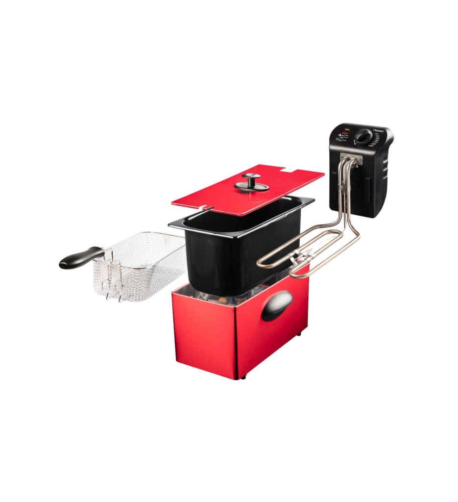 Friteuză electrică Bestron Crispy & Co, 3,5 L, 2000 W, termostat reglabil, capacitate 1 kg - imagine 2