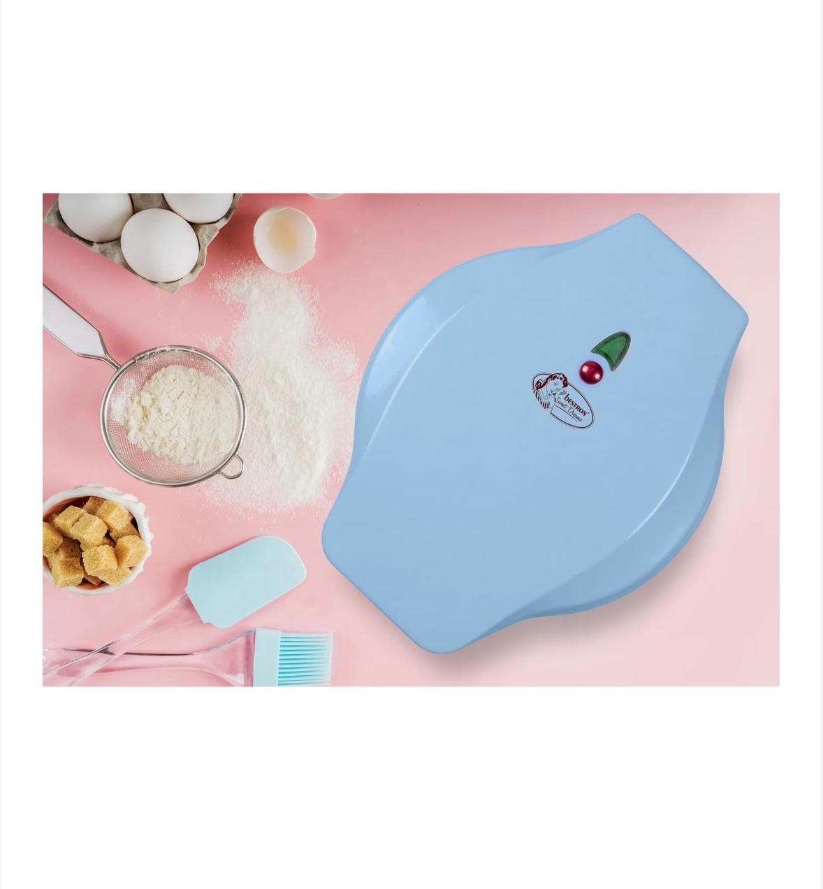 Mini Aparat pentru Prăjituri și Biscuiți cu Forme de Animale Bestron Sweet Dreams AAW700PBS, 700 W, Strat Antiaderent,Albastru - imagine 2