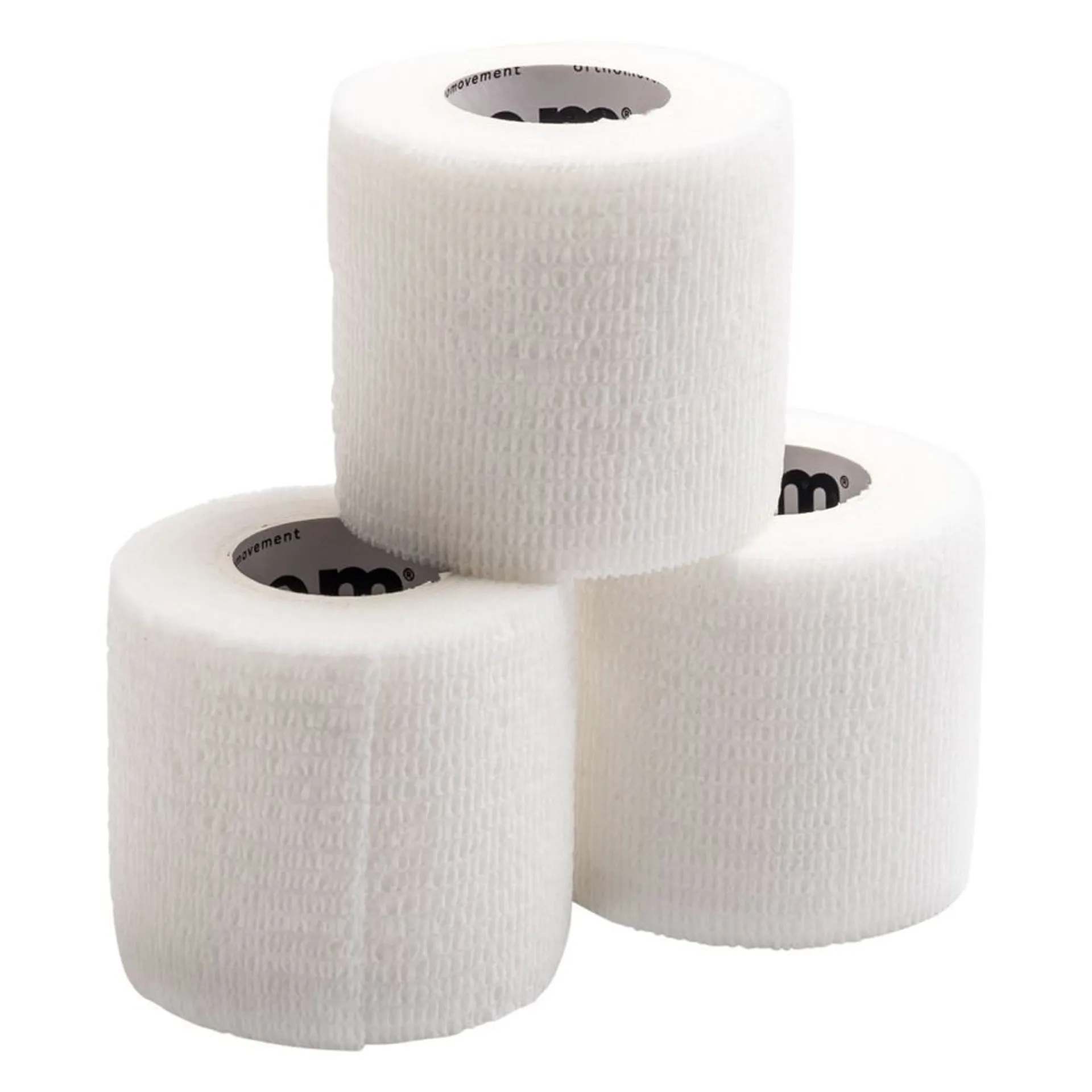 Bandaj Elastic Autoadeziv pentru Sport Ortho Movement – Set 3 Role, 5 cm × 4,5 m, Alb - imagine 2