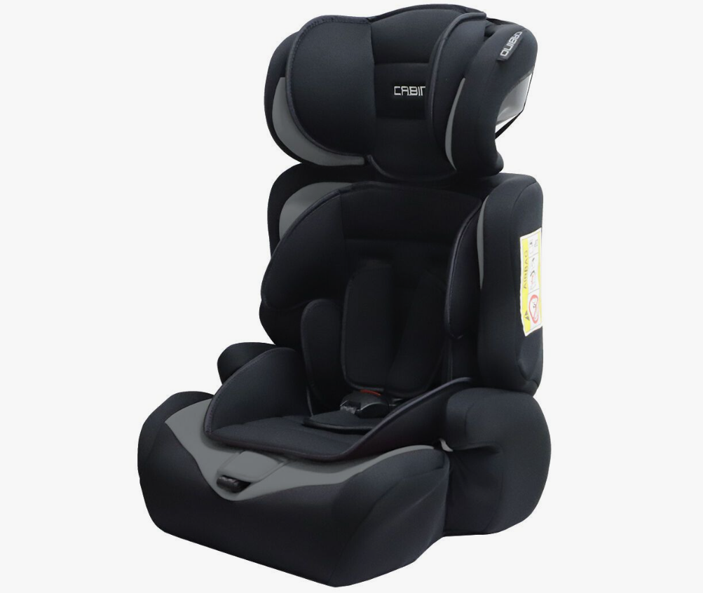 Scaun Auto pentru Copii Cabino 76–150 cm – Sistem Evolutiv, Centură 5 Puncte, Negru/Gri - imagine 3