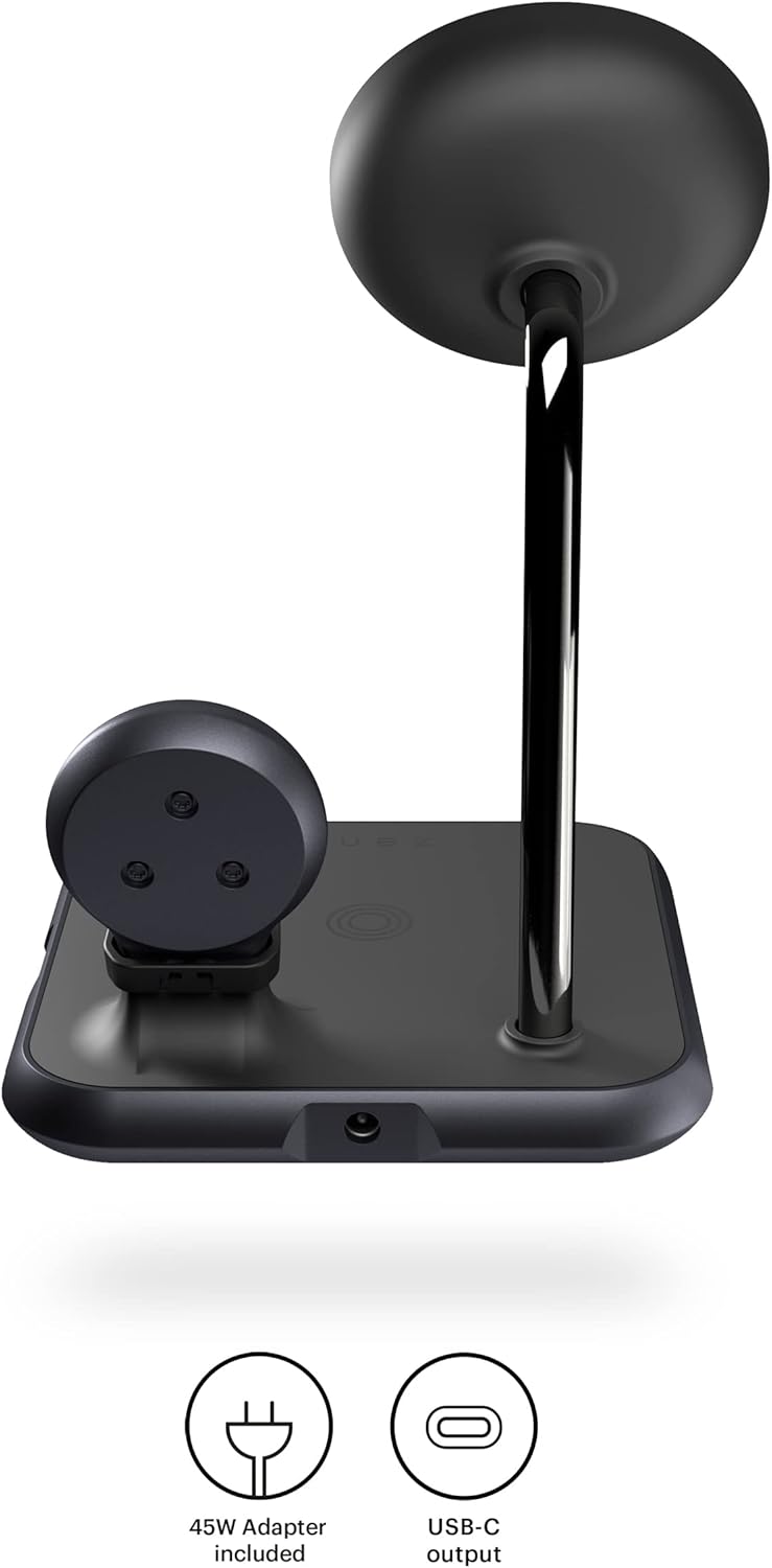 Stație de Încărcare Wireless Magnetică Zens Aluminium 4 în 1 pentru Telefon, Ceas Inteligent și Căști, Ieșire USB-C 18W - imagine 5