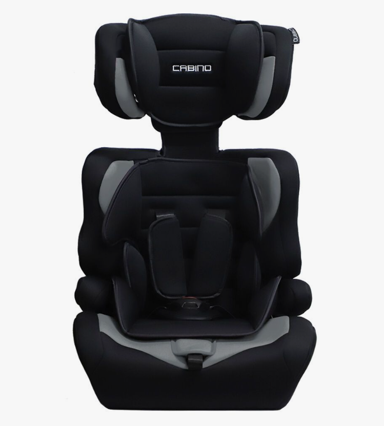 Scaun Auto pentru Copii Cabino 76–150 cm – Sistem Evolutiv, Centură 5 Puncte, Negru/Gri - imagine 4