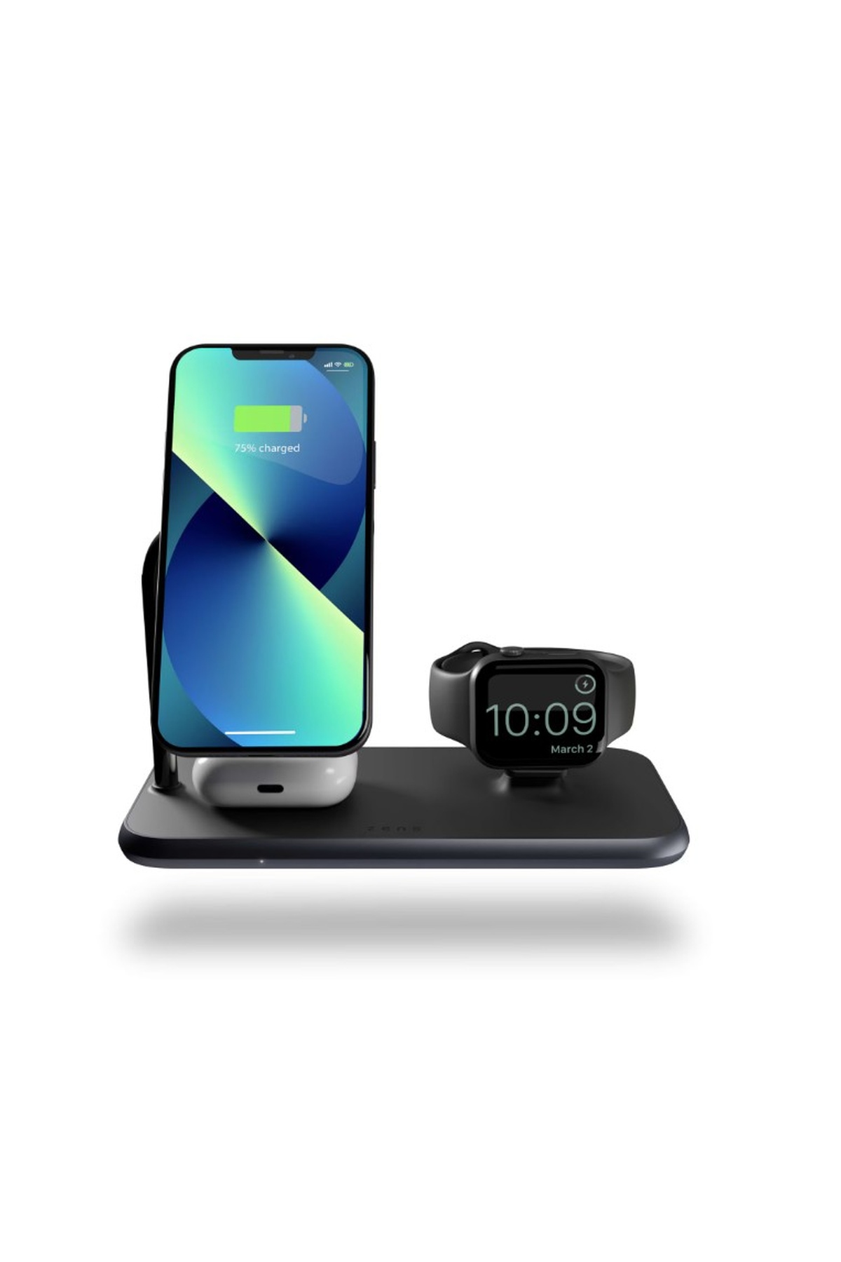 Stație de Încărcare Wireless Magnetică Zens Aluminium 4 în 1 cu Suport pentru Telefon, Încărcător pentru Ceas Inteligent și Port USB-A - imagine 6