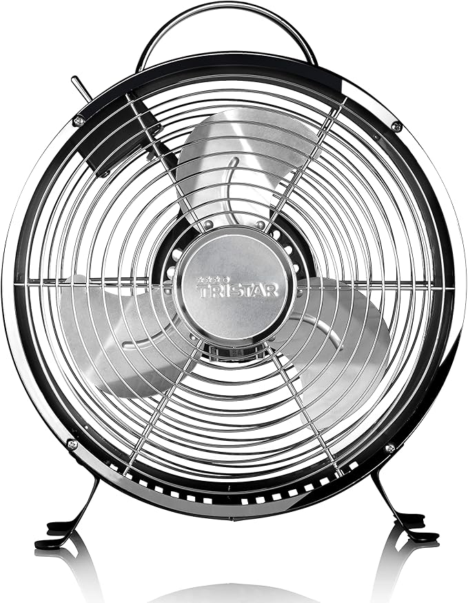 Ventilator Metalic Tristar VE-5966 – Diametru 25 cm, 2 Trepte de Viteză, Design Retro, 20 W - imagine 5