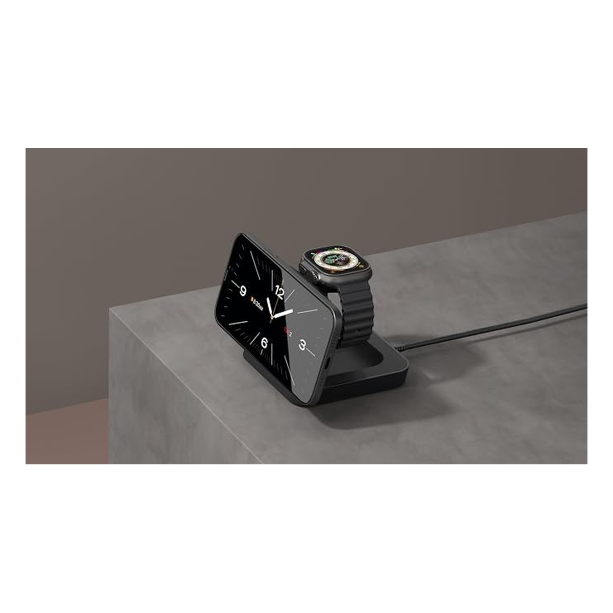 Încărcător Wireless Zens Nightstand Charger Pro 2 Qi2 15W cu Încărcare Rapidă Apple Watch, Stand Magnetic Pliabil - imagine 5