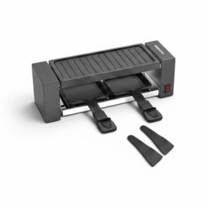 Grătar Electric Raclette Duo Ambiano RD-1, 400 W, pentru 2 Persoane, Placă Antiadherentă, 2 Tigăi Incluse