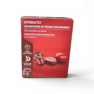 Încălzitor de Mâini Reîncărcabil Ambiano cu Power Bank, 3 Trepte de Temperatură, USB-C, Roșu – Buburuză