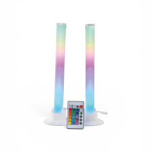 Set 2 Bare LED RGB Casalux pentru TV și Gaming, Telecomandă IR, 16 Culori, 4 Moduri, Alimentare USB, Dimerizabile, Alb