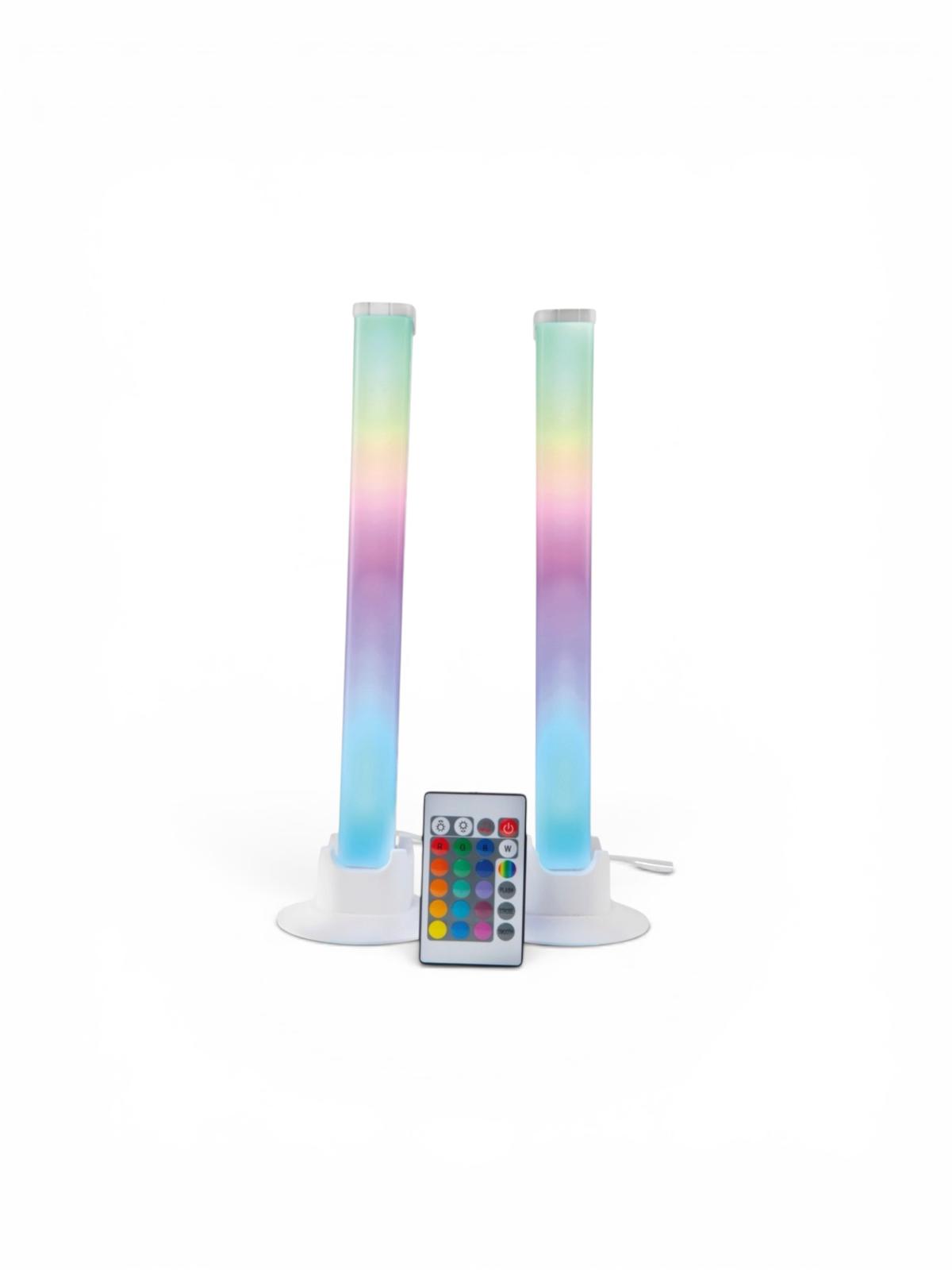 Set 2 Bare LED RGB Casalux pentru TV și Gaming, Telecomandă IR, 16 Culori, 4 Moduri, Alimentare USB, Dimerizabile, Alb