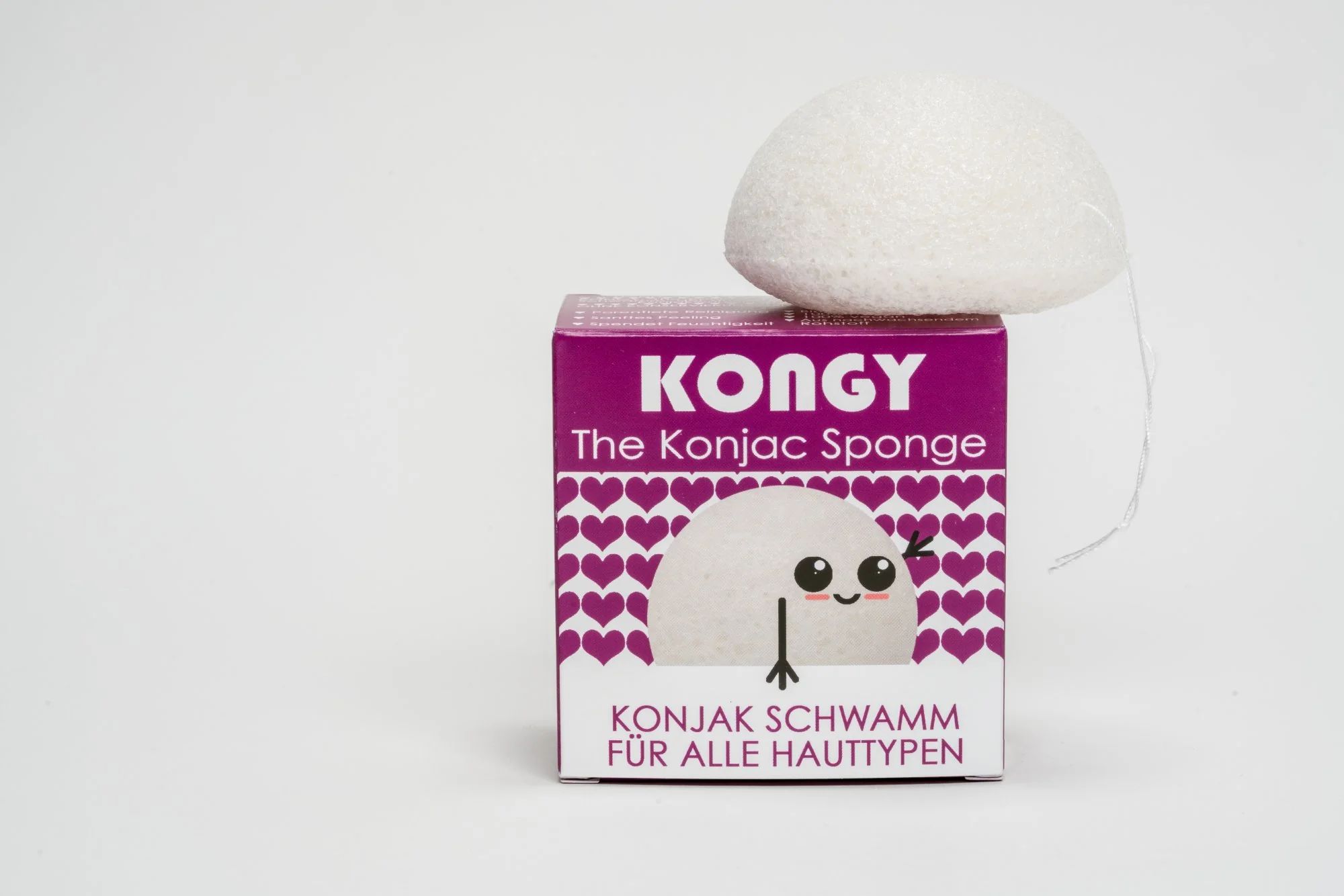 Burete Natural Konjac KONGY Clasic – Curățare Delicată pentru Toate Tipurile de Ten