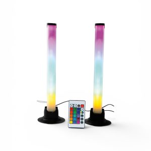 Set 2 Bare LED RGB Casalux pentru TV și Gaming, Telecomandă IR, 16 Culori, 4 Moduri, Alimentare USB, Dimerizabile, Negru