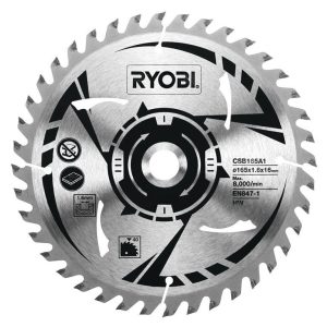 Pânză Circulară RYOBI pentru Fierăstrău Circular, 165 mm, 40 Dinți, Alezaj 16 mm, Tăiere Lemn