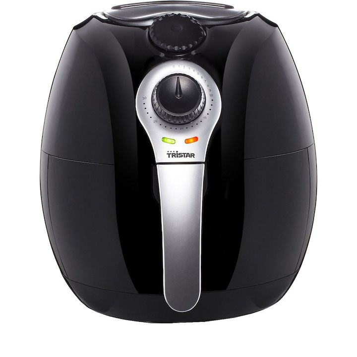 Friteuză cu Aer Cald TRISTAR Crispy Fryer XL FR-6990, 3,2 L, 1500 W, Fără Ulei, Negru