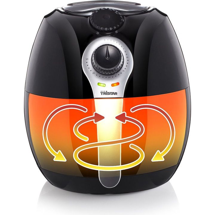 Friteuză cu Aer Cald TRISTAR Crispy Fryer XL FR-6990, 3,2 L, 1500 W, Fără Ulei, Negru - imagine 2