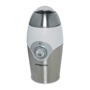 Râșniță Electrică pentru Cafea Ambiano 150 W, Capacitate 40 g, Lame din Oțel Inoxidabil, Funcționare prin Apăsare,Alb
