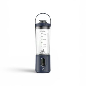 Blender Portabil Ambiano, Recipient 470 ml, Acumulator Reîncărcabil, Lame din Oțel Inoxidabil, Cablu USB Inclus, Albastru