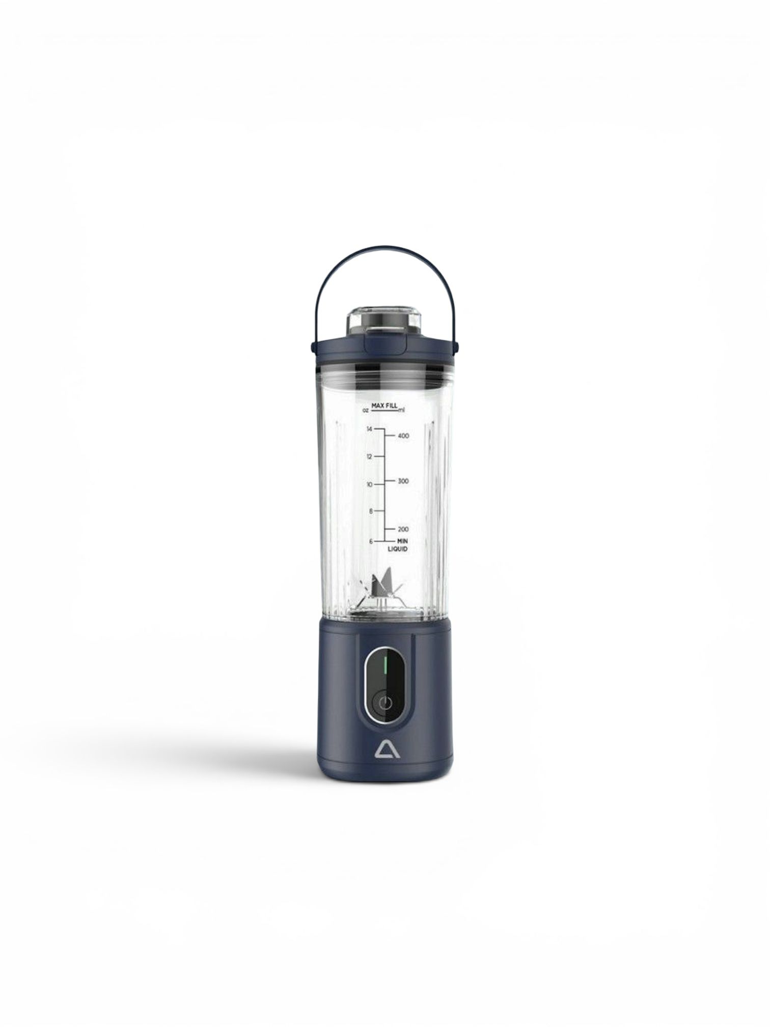 Blender Portabil Ambiano, Recipient 470 ml, Acumulator Reîncărcabil, Lame din Oțel Inoxidabil, Cablu USB Inclus, Albastru