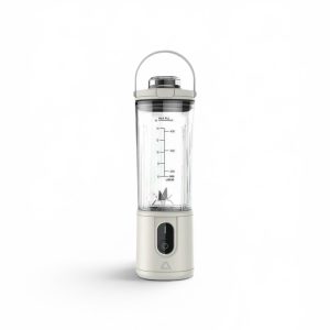 Blender Portabil Ambiano, Recipient 470 ml, Acumulator Reîncărcabil, Lame din Oțel Inoxidabil, Cablu USB Inclus, Alb